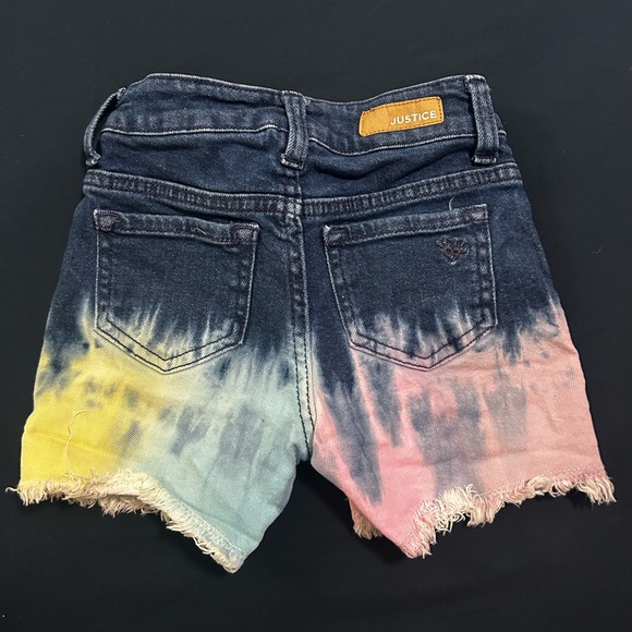 Justice Colorful Ombre Denim Shorts - Picture 2 of 3